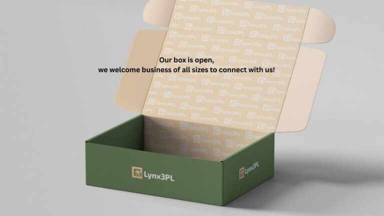 An open box with Lynx3PL logo.