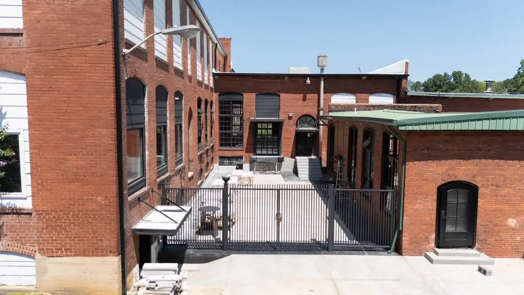 courtyard view factory buildings